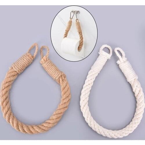Vintage Towel Hanging Rope Toilet Paper Holder Home Hotel Bathroom Supplies