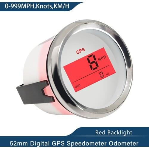 Waterproof Digital GPS Speedometer Odometer For Car Boat With Backlight 2'' (52mm) 12V/24V