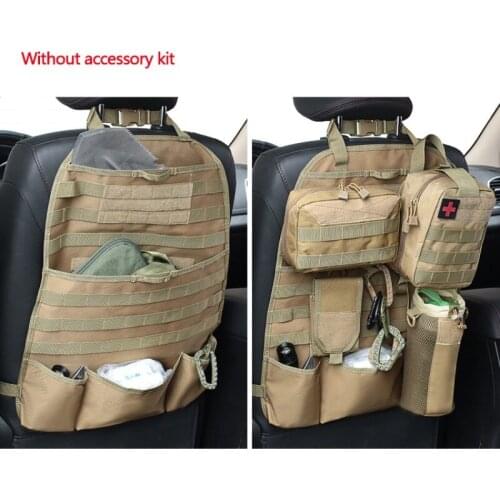 Tactical Vehicle Storage Sundries Bag Car Seat Back Protector Cover for Children Baby Kick Mat Protect Bag