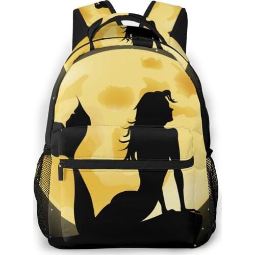 Female Backpack Casual Classical Women Backpack Fashion Women Shoulder Bag Mermaid Full Moon School Bag for Teenage Girl