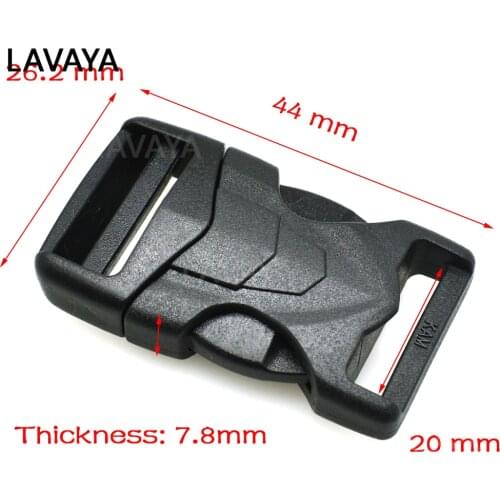 1pcs 3/4''(20mm) Cool style Contoured Side Release Buckles For Paracord Survival Bracelets/Dog Collar Black