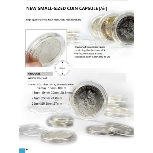 Acrylic High Definition Plastic box 23mm Direct Fit Holders 100 pcs/lot