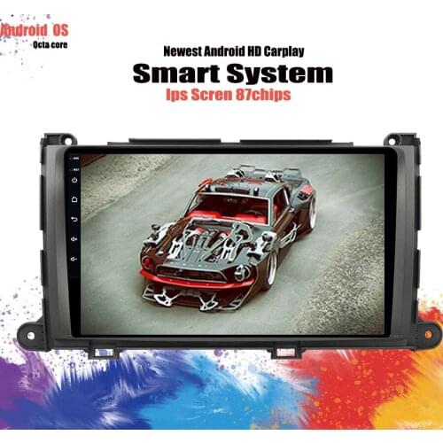 Octa Core 2 Din Android 10.0 Car Radio for Toyota Sienna 2010 2011 2012 2013 14 GPS Navigation CD DVD Player FM BT Tape Recorder