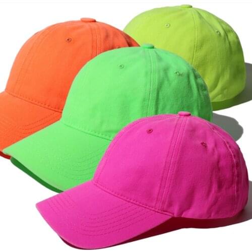 Women Candy Colors Dad Hat Adjustable Shading Summer Washing Motion Outdoor Cotton Vintage Baseball Cap Sun Protection Snapback