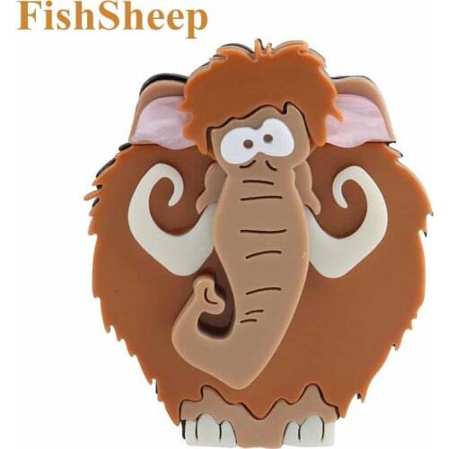 FishSheep Cute Elephant Brooches Pins For Women Kids Big Cartoon Animal Mammoth Brooch Scarf Buckle Broche Clothes Jewelry Gifts