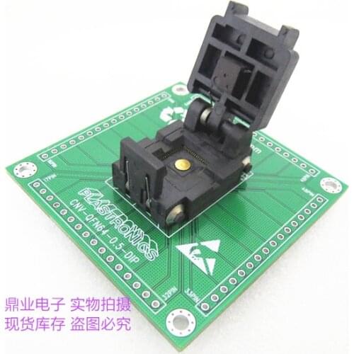 CNV-QFN64-0.5-DIP QFN64 DFN64 MLF64 9X9MM 0.5MM Burn-in Socket gold plating IC testing seat Test Socket test bench