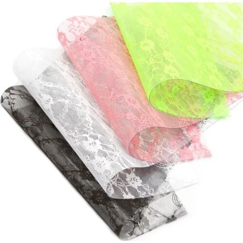 David accessories 20*33cm lace Transparent vinyl faux synthetic leather fabric,DIY Decorative knotbow Bags,1Yc3948