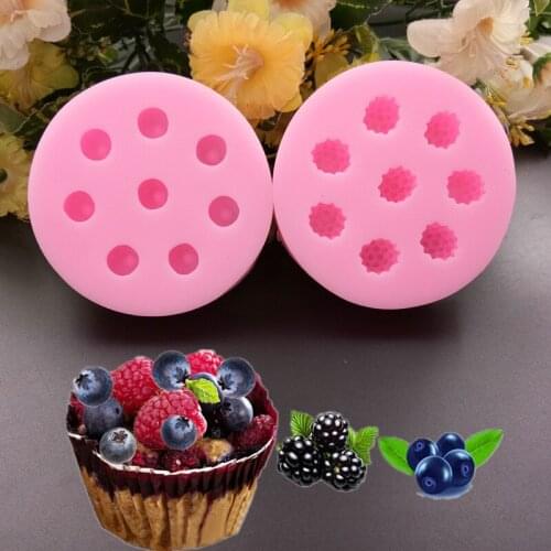 Blueberry, Raspberry, Silica Gel Mold, Sugar Cake, Dry Perth Decorative Mold, DIY Baking Tool 1194-1195