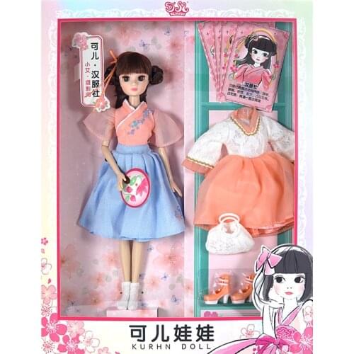 Hot Sale fashion plastic doll Chinese 2 traditional outfits in one#3084-4