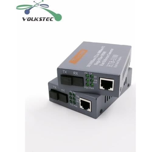 HTB-3100AB Optical Fiber Ethernet Media Converter Single Fiber Converter 25km SC 10/100M 1 Pair
