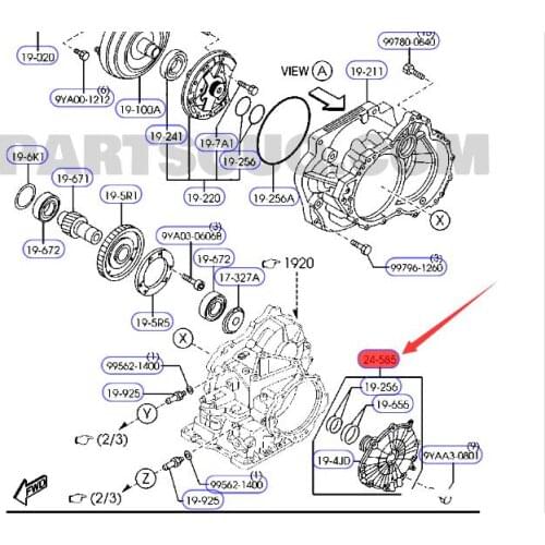 Gearbox shell rear cover ATM for Mazd a 3 OEM：FN21-19-4JX