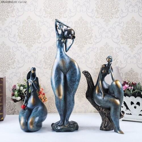Creative Abstract Art Character Home Decoration Accessories Resin Sculpture Crafts Living Room Desk Furnishings Wedding Gifts