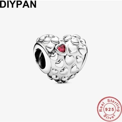 Mom In A Million Heart Charm Fit Original Pandora Charms Silver 925 Bracelet Pendant For Women Fashion Jewelry Berloque