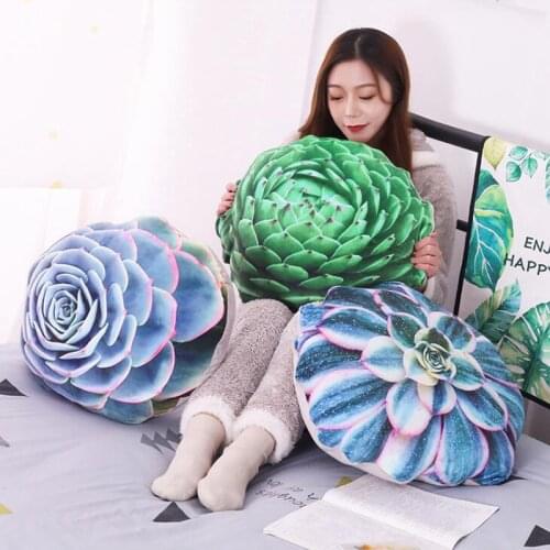 Cartoon Simulation Succulent Pillow Plush Doll Childrens Toys Sleeping Pillow Sofa Cushions Napping Pillow Home Decoration Gift