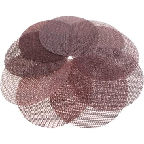 15Pcs Mesh Cloth Abrasive Disc Dust Free Sanding Discs 5 Inch 125mm Anti-blocking Dry Grinding Sandpaper 80 to 600 Grit