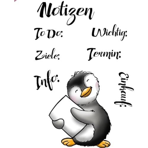 German/penguin Transparent Clear Stamp/Seal for DIY scrapbooking/photo album Decorative clear stamp A0315