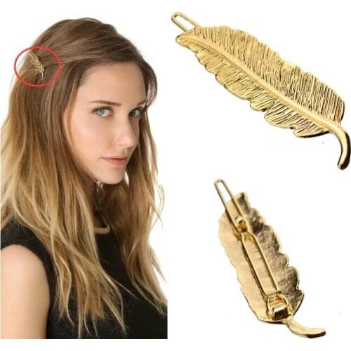 Greece Metal Leaf Hair Clip Girls Vintage Unique Hairclip Women Hair Accessories Barrette Accessorios hairpins Headpiece Jewelry