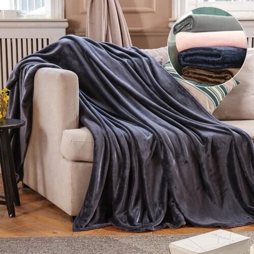 Flano Flannel Blanket Bedroom Bed Sofa Wool Fleece Quilt Adult Child Warm Comforter for Autumn and Winter 200*230cm TJ1456
