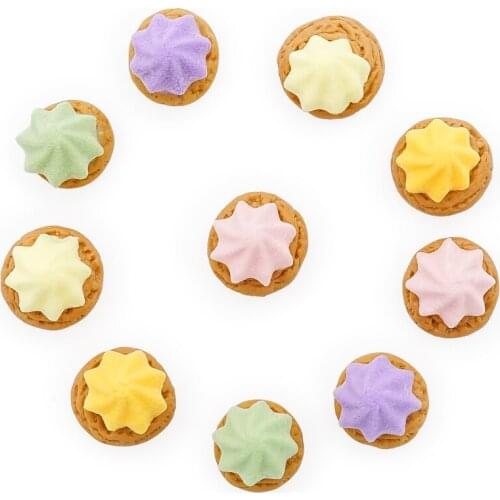 Odoria 1:12 Miniature 10Pcs/Bag Biscuits Dessert Set Mini Simulation Food Kitchen Dollhouse Accessories Doll House Decoration