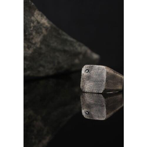 925 Sterling Silver Semi-Matte Sanded Traditional Handmade Turkish Signet Ring Jewelry Gift Women Men Best Craftmanship