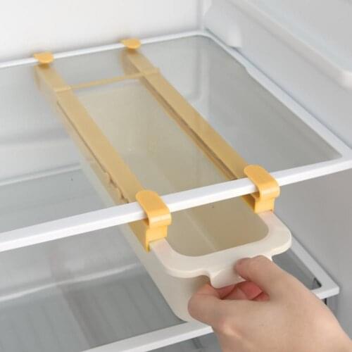 Plastic Fridge Drawer Holder Pull-out Refrigerator Shelf Large Capacity Pullable Refrigerator Storage Box for Kitchen