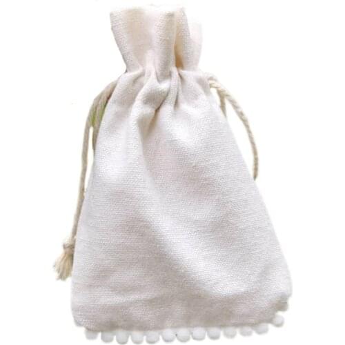 Cotton Lace Jewelry Gift Bags 9x13cm 10x15cm pack of 50 Custom logo Sack Makeup eyelashes Packaging Pouches