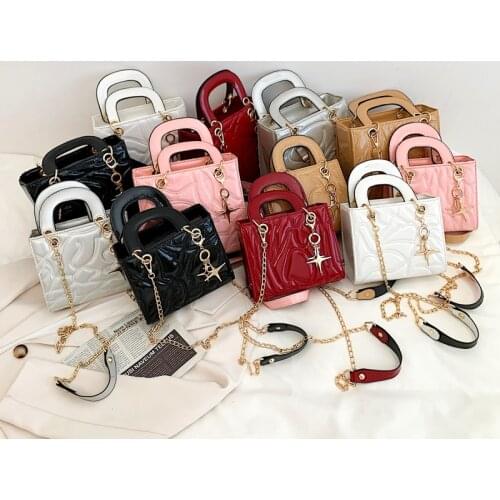 Casual Tote Bag Luxury Bags for Women 2021 Embroidery Designer Handbag Lady Crossbody Bags Fashion Purse Classic Square Clutches