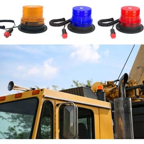 DC 12V-24V 12LEDs Magnetic Mounted Warning flash beacon safety Strobe Emergency light Police lights Red Blue Yellow Colors