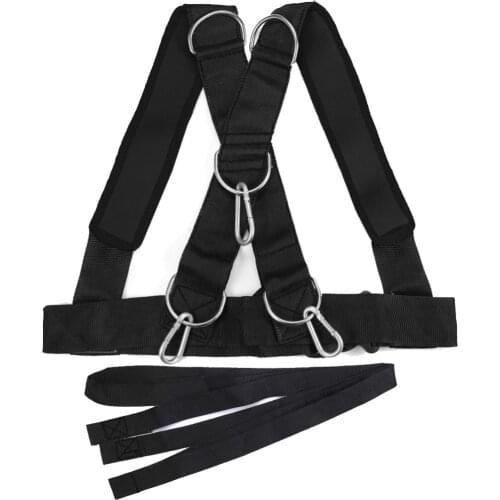 Speed Running Training Straps Sled Shoulder Weight Bearing Vest Power Strength Harness Resistance Trainer Home Gym Fitness