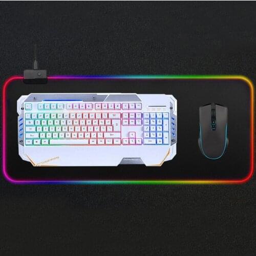 RGB Mouse Pad Creative Soft Wear-Resistan Table Mat Keyboard Big Size LED Shining Mouse Pad Electronic Gaming Office Mat