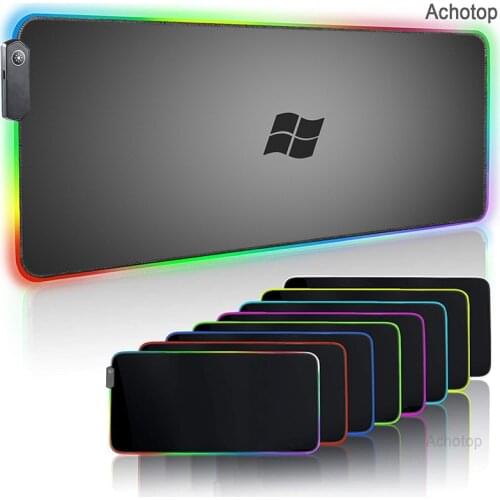 RGB Microsoft Mouse Pad Large 900x400 Carpet Game Computer alfombrilla Led Backlit 7 Colors Surface Mousepad Keyboard Desk Mat
