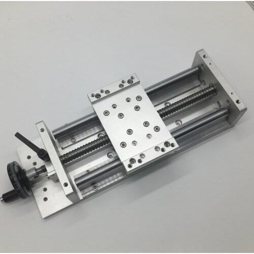 200MM Stroke 8" Manual Sliding Table 140KG heavy load precision Slide Linear Stage SFU1605 C7 Ball screw SBR Guide platform