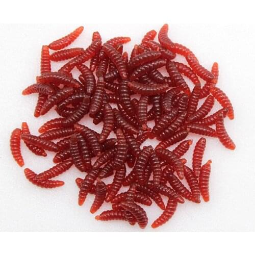50Pcs Artificial Lifelike Worms Fishing Lures Baits Maggots Tackle Accessories