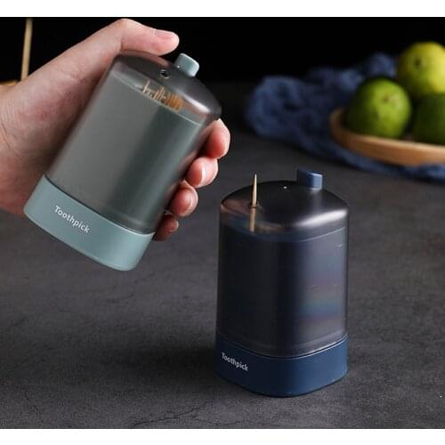 Self Toothpick Box Portable Toothpick Holder Container Restaurant Kitchen Toothpicks Dispenser Home Items9.5x5.5cm