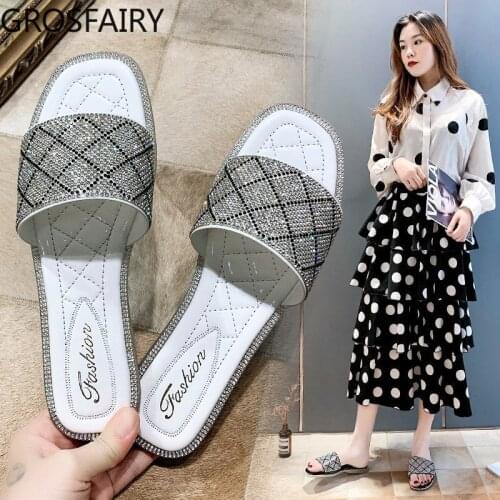 Womens Slippers Outer Wear Fashion Flat Womens Shoes Ladies Beach Shoes Comfortable Outdoor Sandals and Slippers Women