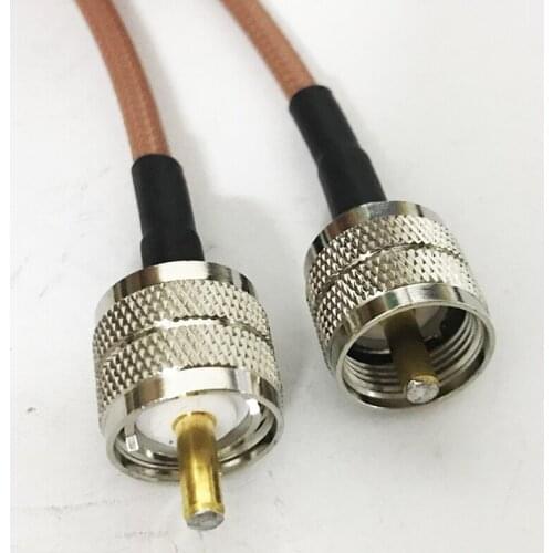 5pcs PL259 UHF Male Plug to UHF male Plug RF Pigtail Coaxial Cable RG142 50cm