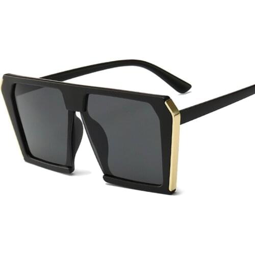 Oversize Square Sunglasses Men Women Luxury Brand Big Frame Sunglasses Female Male Vintage Black Fashion Oculos De Sol