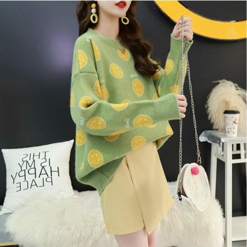 H9539 Women Pullover Autumn Winter Loose Casual Sweater Clothes Female High Quality Comfortable College Style Fashion Jumper Top