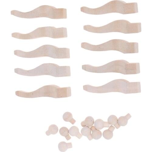 10pcs Set Wooden Table Legs For 1/12 Doll House Miniature Decoration DIY Making Accessories