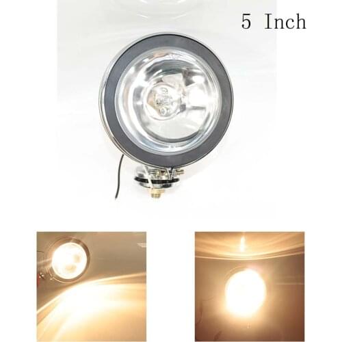 5 Inch Round Halogen H3 12V/24V Driving Fog Light Clear White Lens