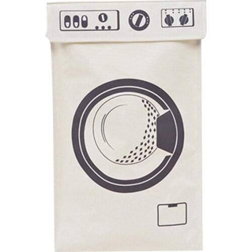 2PCS / LOT Japanese Single Grid Laundry Basket FoldIing Pattern Printing Laundry Basket