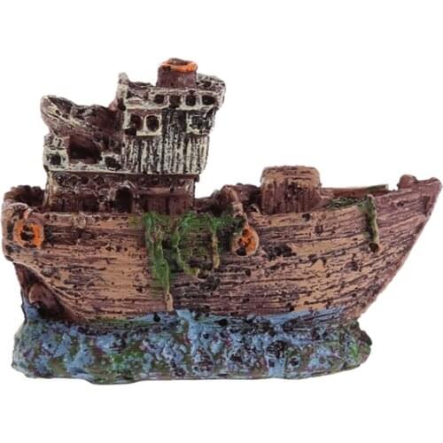 Fish Tank Landscaping Pirate Ships Resin Ship Decorations Suitable for Aquarium Fish Ships Home Accessories