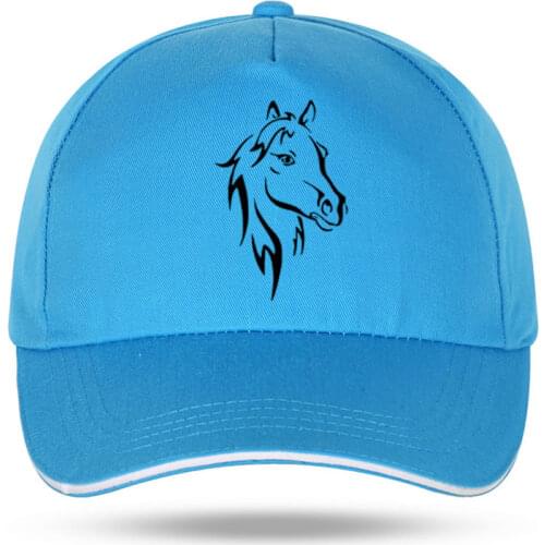 2021 New Men Women Printing Horse Funny Baseball Caps for Hip Hop Cotton Velcro Trucker Cap Bone Dad Hats