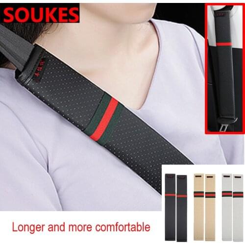 35cm Lengthen Car Seat Safety Belts Cover For Seat Leon Lbiza Skoda Octavia a5 A7 2 Rapid Kodiaq Hyundai Accent Solaris