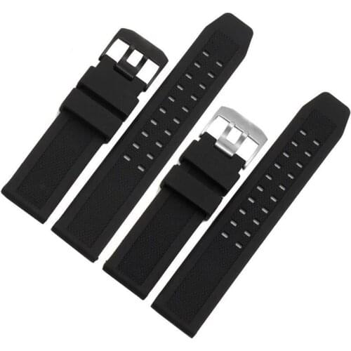 BLACK silicone strap 23MM black watch strap alternative Luminox 1820|7251|3050