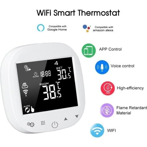 Digital Smart WIFI Thermostat Underfloor Heating Temperature Controller Smart Life Alexa Voice Remote Control