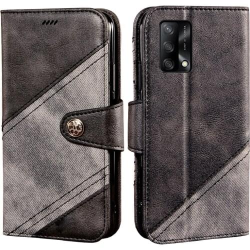Flip Case For OPPO A74 Book Leather Case Shockproof Bumper Flip Case For OPPO F19 Cover