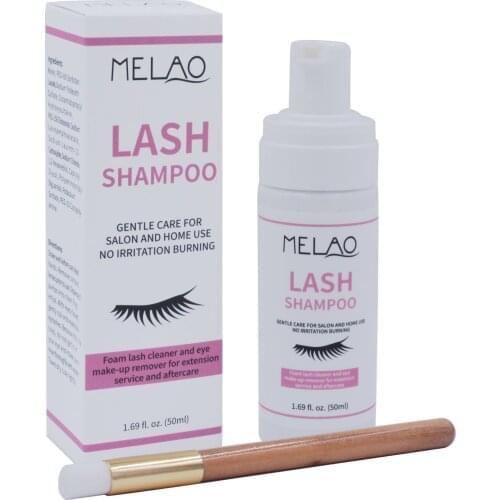 50ml Eyelash Extension Brush Lash Shampoo Kit Eye Lash Cleaning Foam Pump No Stimulation Clean Lash Shampoo Extension Glue Clean