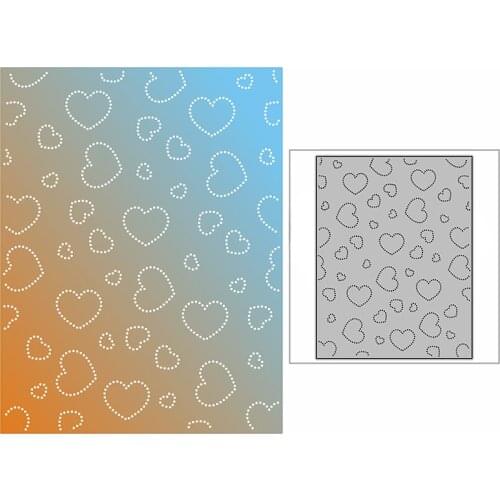 New Spotted Heart Wall Background Plate Craft Embossing 2021 Metal Cutting Dies for DIY Scrapbooking Album Card Making No Stamps