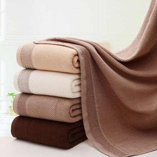 100% Cotton Solid honeycomb Bath Towels Beach Towel For Adults Fast Drying Soft 4 Colors Absorbent toalha de banho serviette de